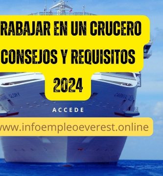 Trabajo en cruceros con alojamiento: barco de crucero navegando