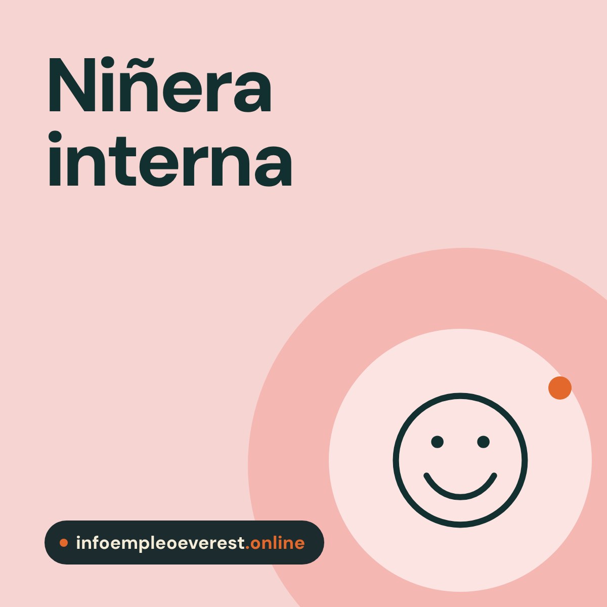 Portada de infoempleoeverest.online: niñera interna con alojamiento